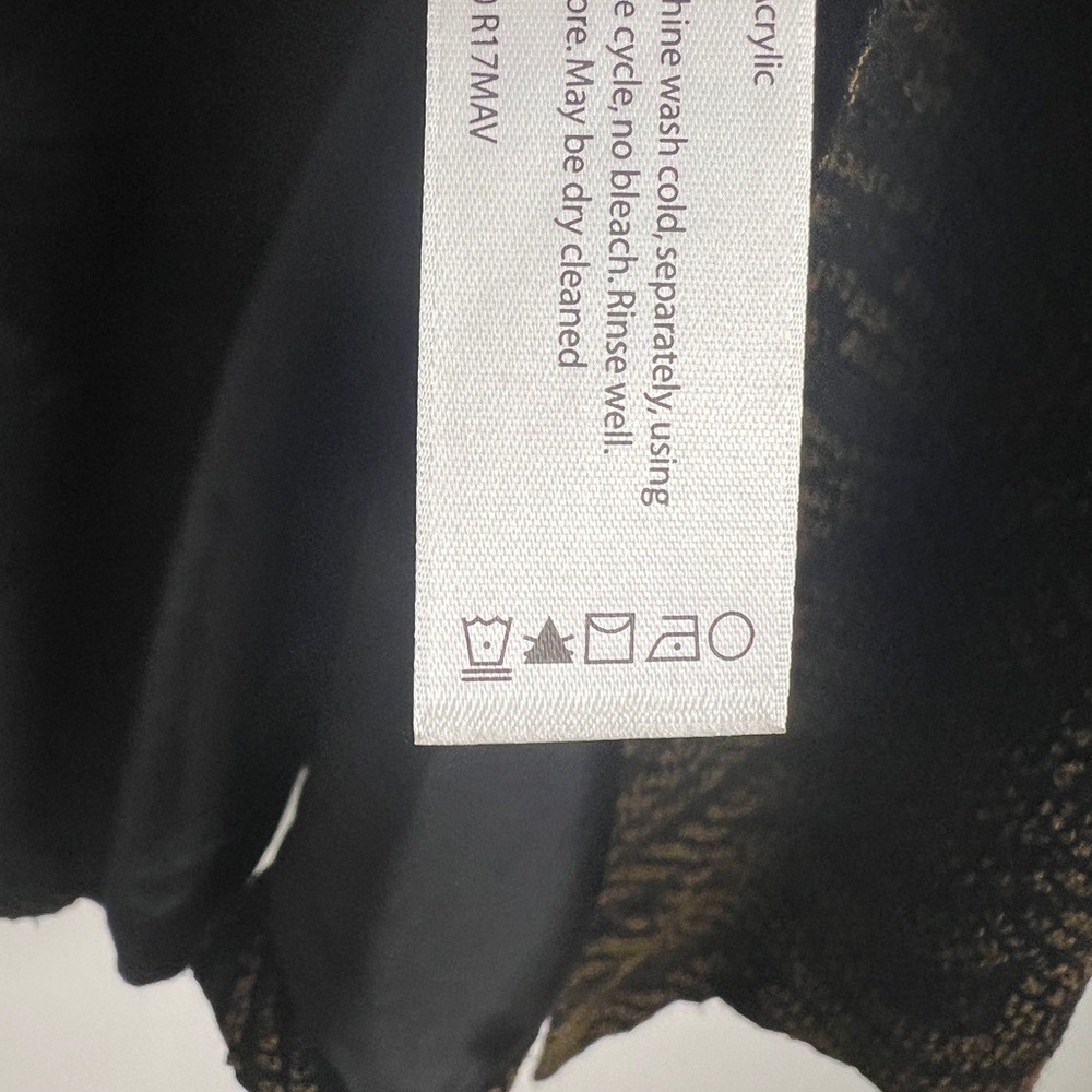 Eileen Fisher Medium Silk Blend Jacquard Wave Textured Open Front Jacket - Picture 13 of 13